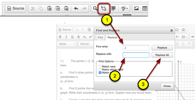 Online Editor: Find and Replace