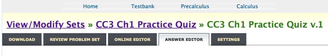 Answer Editor: Navigate to it.