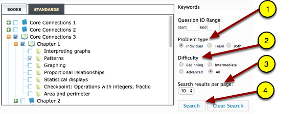 Before clicking on &quot;Get Questions&quot;, Choose: