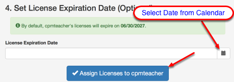 Set the expiration date (Optional).