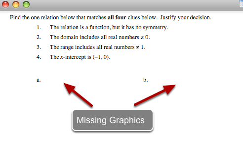 1. Problem: While in Microsoft Word, no graphics appear!