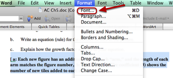 Method 2 - a. Save the answers in hidden text.