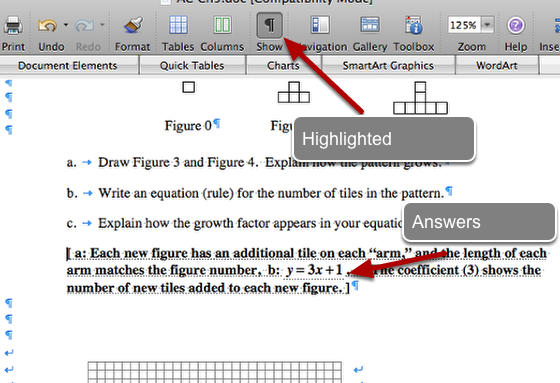 d. Click and unclick the paragraph to view and hide answers.
