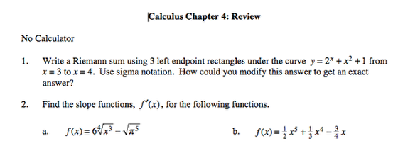 6. Assessments include a Team Test for Precalculus and a Review for Calculus.